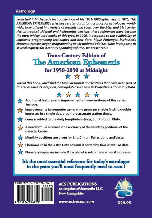The American Ephemeris 1950-2050 at Midnight