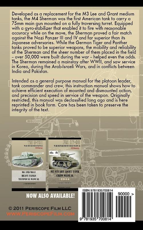 M4 Sherman Medium Tank Crew Manual