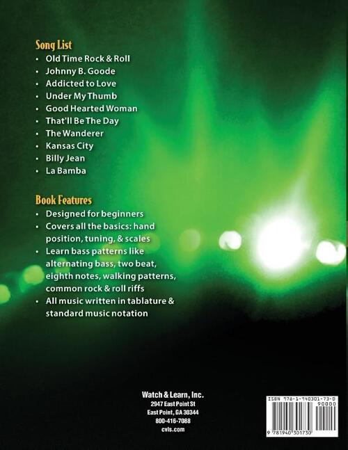 Beginner Bass Guitar Lessons Book