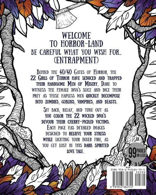 Adult Coloring Book Horror Land