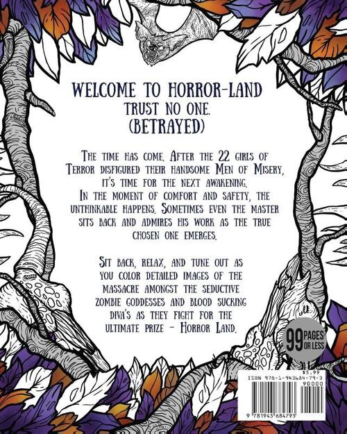 Adult Coloring Book Horror Land
