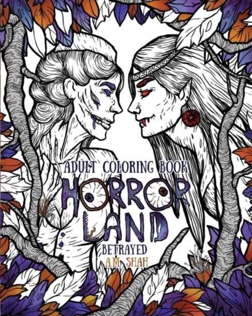 Adult Coloring Book Horror Land