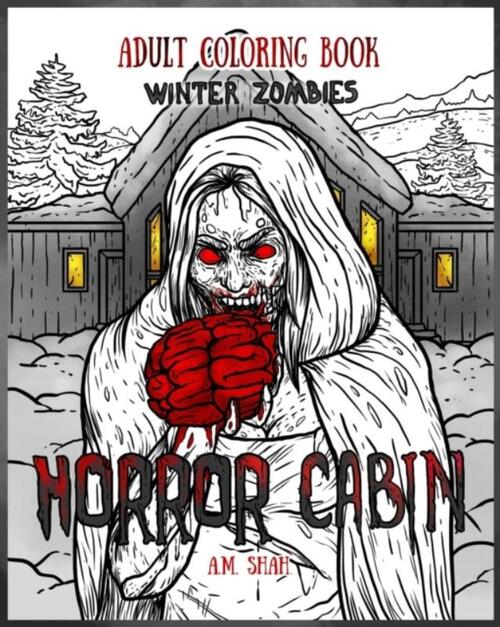 Adult Coloring Book Horror Cabin