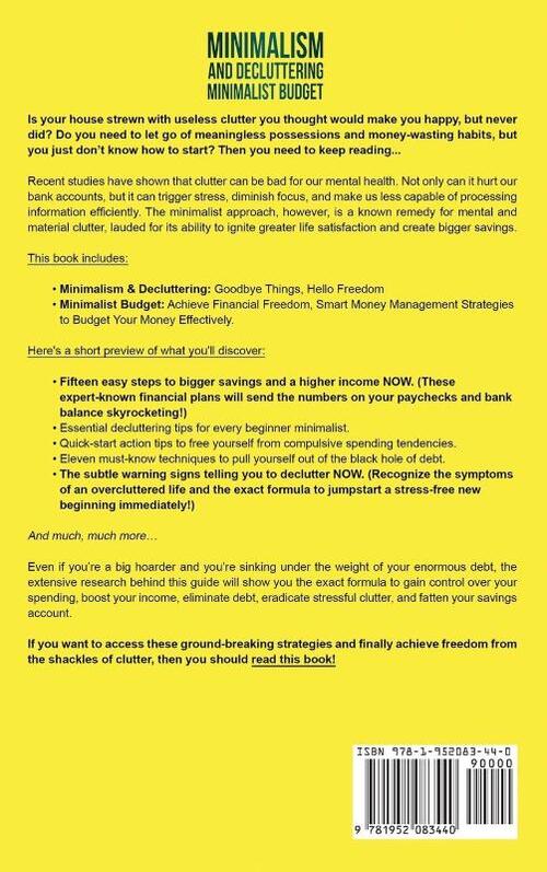 Minimalism Decluttering and Minimalist Budget 2-in-1 Book