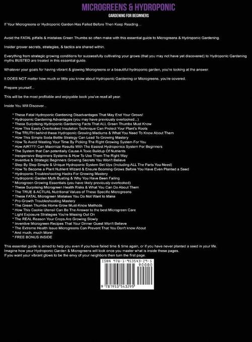 Microgreens & Hydroponic Gardening For Beginners