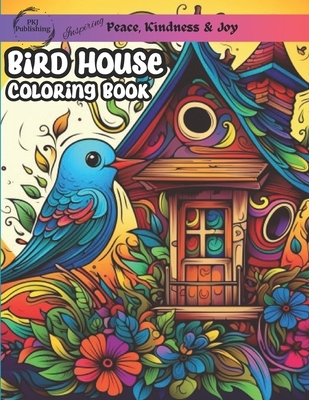 Bird House Coloring Book: stress relief for adults, teens, and college students greyscale images