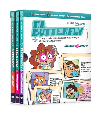 P.I. Butterfly Box Set (Gone Guppy, Birthday Bandit, Disappearing Daisy) for Curious Kids Ages 6-11, Interactive Kids Mystery Early Graphic Novel Gift