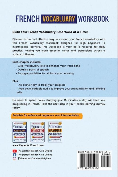 French Vocabulary Workbook - 50 French Vocabulary Activities for Daily Practices
