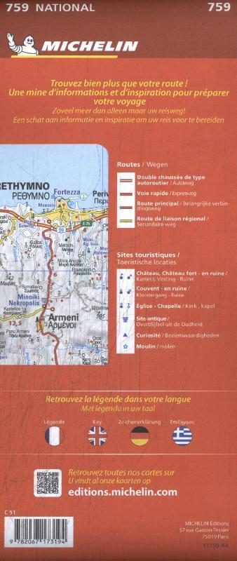 Michelin Wegenkaart 759 Kreta