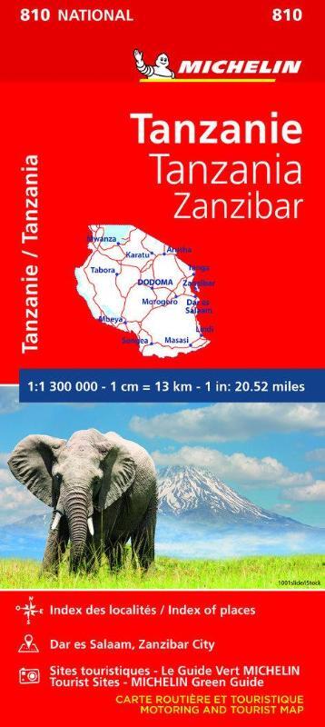 Tanzania & Zanzibar - Michelin National Map 810