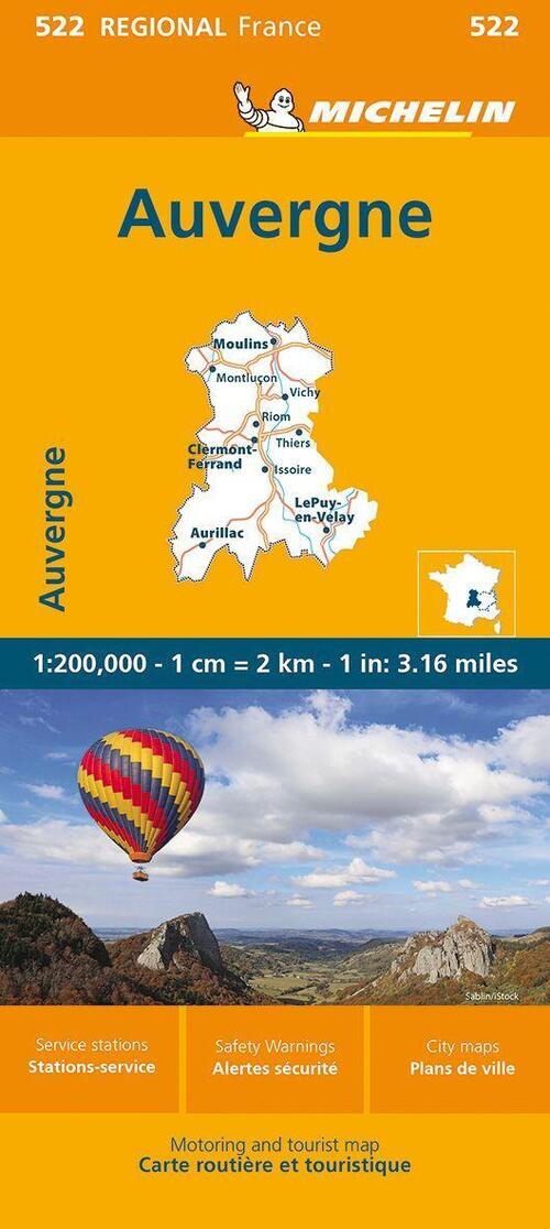 Auvergne Limousin - Michelin Regional Map 522