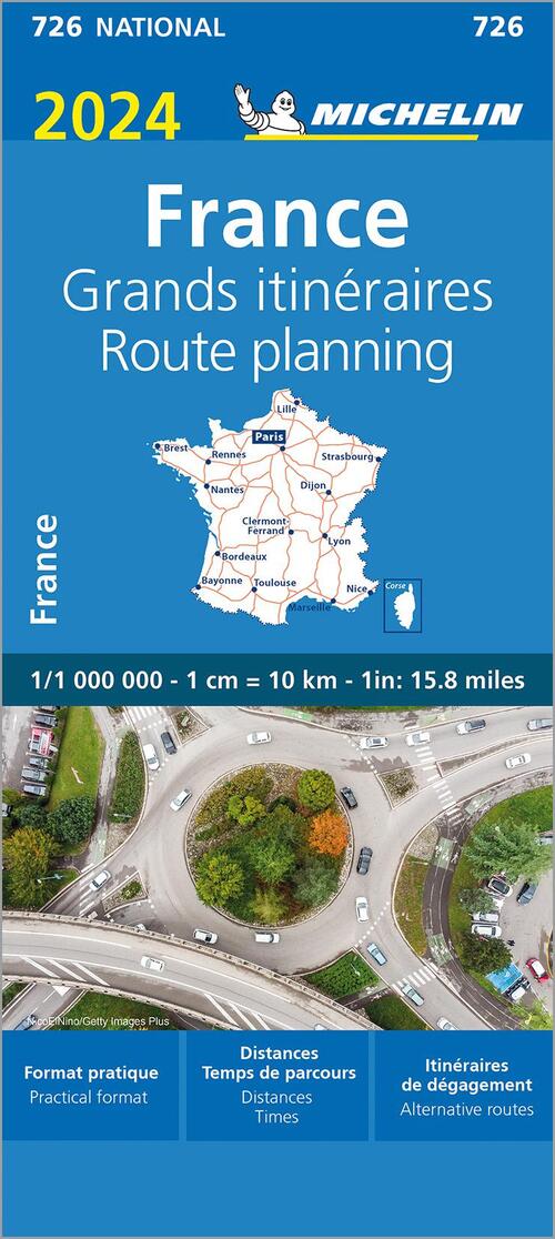 France Route Planning 2024 - Michelin National Map 726