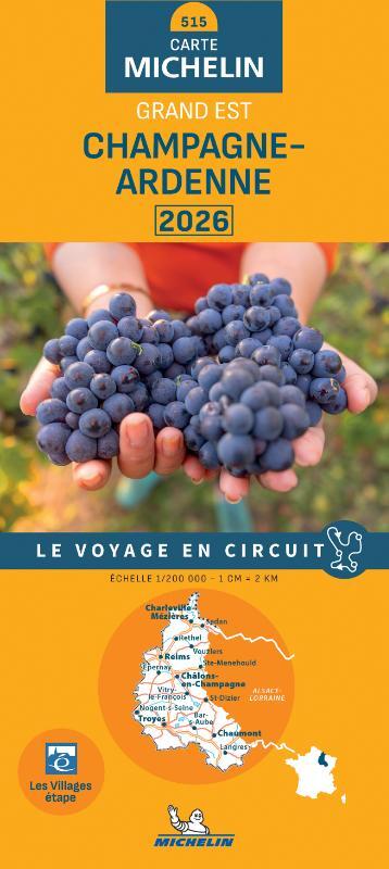 Michelin Wegenkaart 515 Champagne-Ardennen 2026