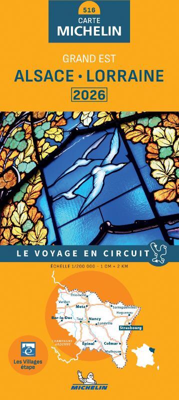 Michelin Wegenkaart 516 Alsace - Lorraine 2026