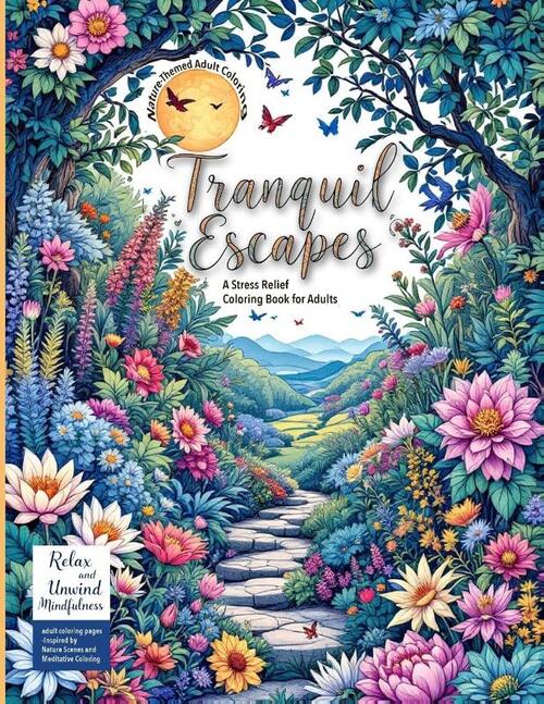 Nature-Themed Adult Coloring Book Tranquil Escapes