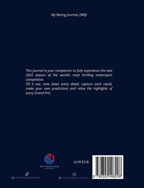 My Racing Journal 2025