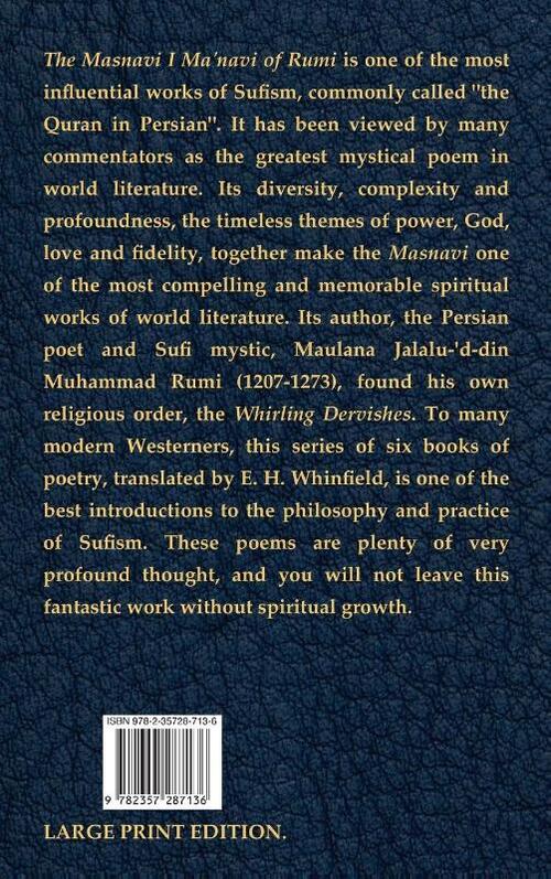 The Masnavi I Ma'navi of Rumi