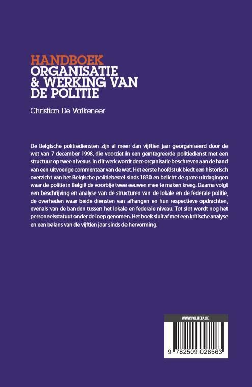 Handboek organisatie & werking van de politie