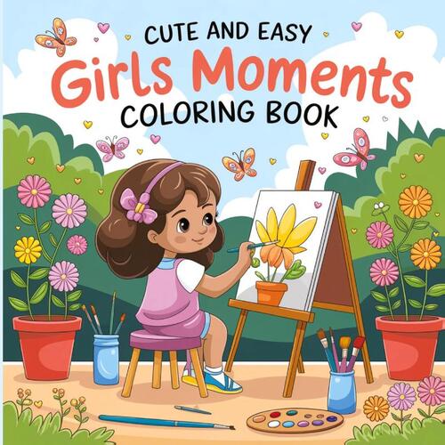 Cute and Easy Girls Moments Coloring Book