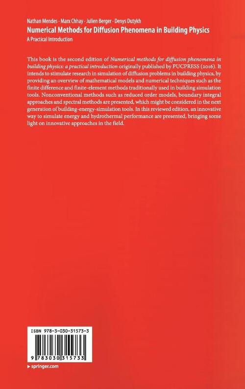 Numerical Methods for Diffusion Phenomena in Building Physics