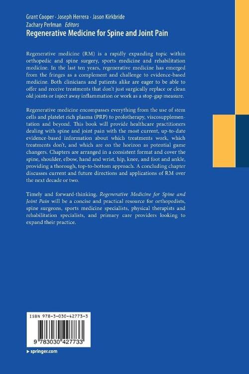 Regenerative Medicine for Spine and Joint Pain