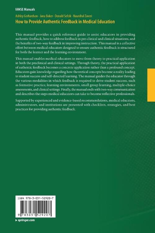 How to Provide Authentic Feedback in Medical Education