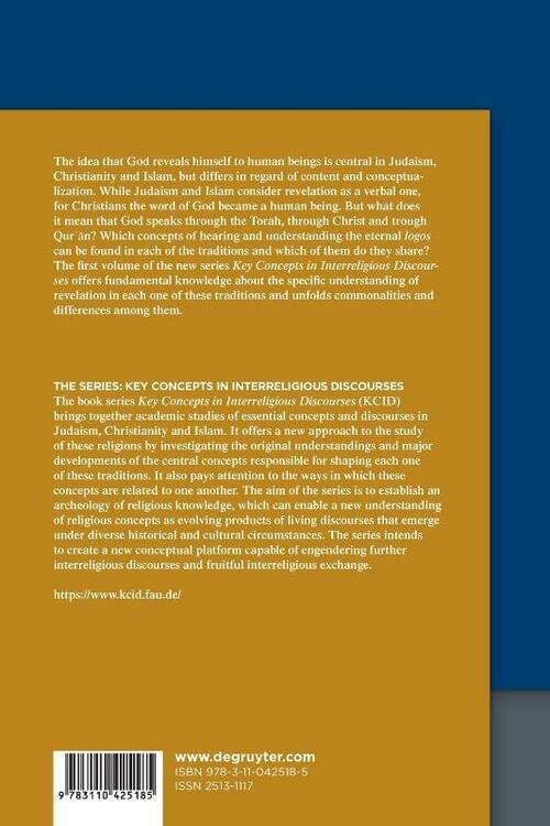 The Concept of Revelation in Judaism, Christianity and Islam