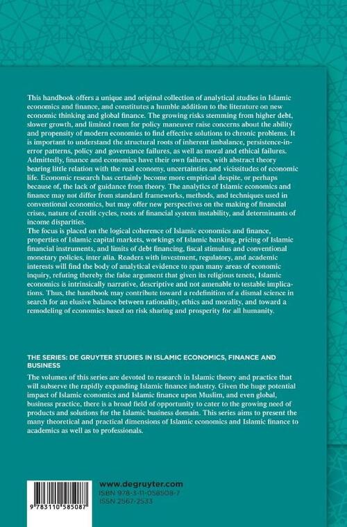 Handbook of Analytical Studies in Islamic Finance and Economics