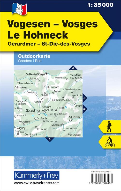 Vogesen - Le Honeck Nr. 04 Outdoorkarte 1:35 000