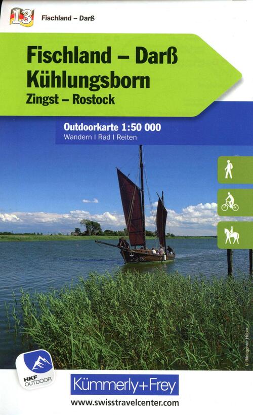 Fischland - Darss - Kühlungsborn Nr. 13 Outdoorkarte Deutschland 1:50 000