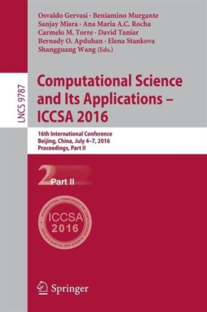 Computational Science and Its Applications - ICCSA 2016