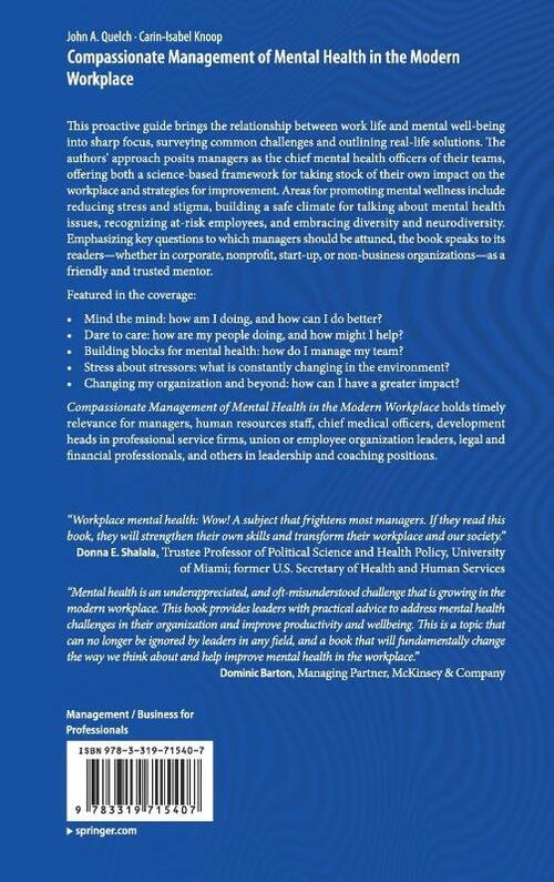 Compassionate Management of Mental Health in the Modern Workplace