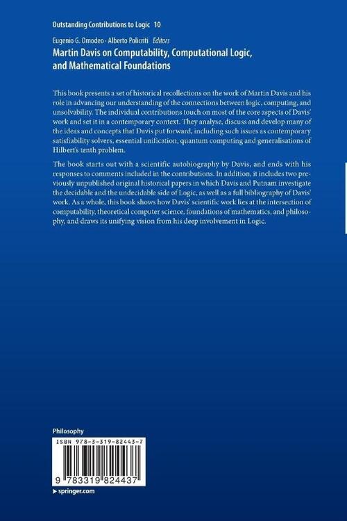 Martin Davis on Computability, Computational Logic, and Mathematical Foundations