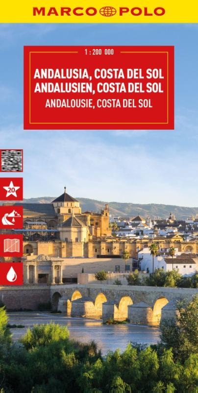 Andalusia, Costa Del Sol, Seville, Cordoba, Granada Marco Polo Map