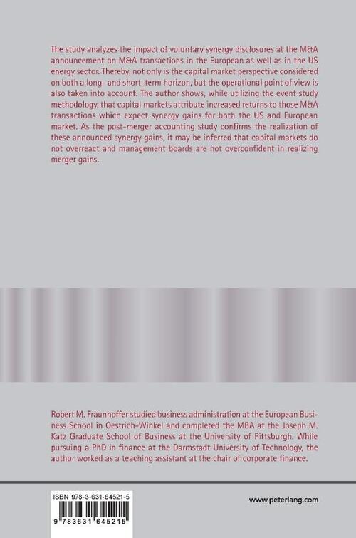 Mergers and Acquisitions in the Energy Sector