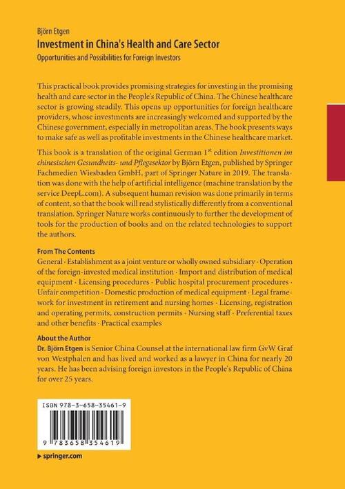 Investment in China's Health and Care Sector