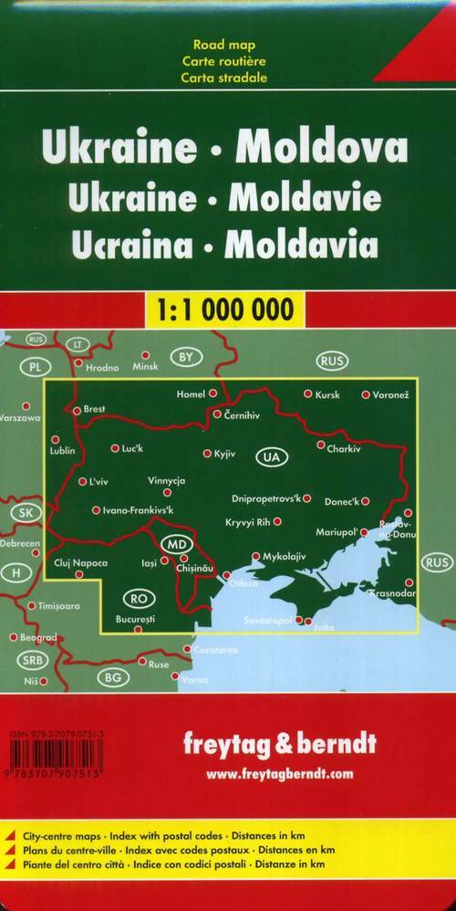 F&B Wegenkaart Oekraïne, Moldavië