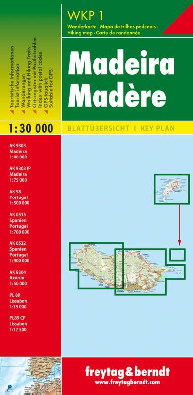 Madeira, Wanderkarte 1:30.000