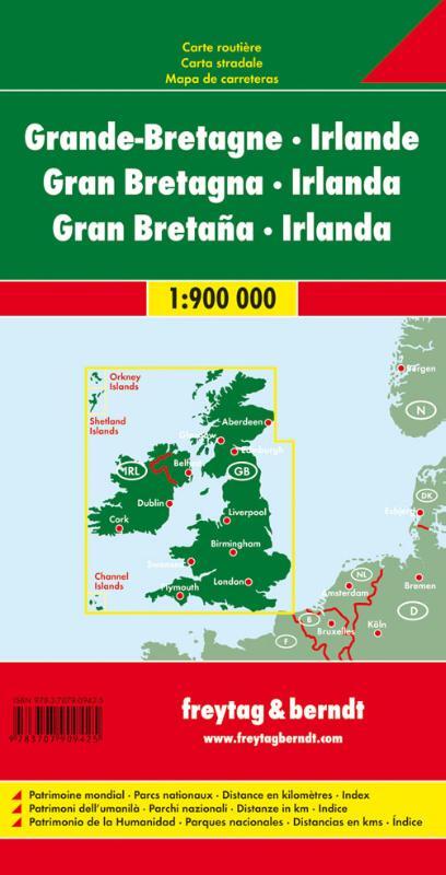 F&B Wegenkaart Groot-Brittannië - Ierland 1-zijdig