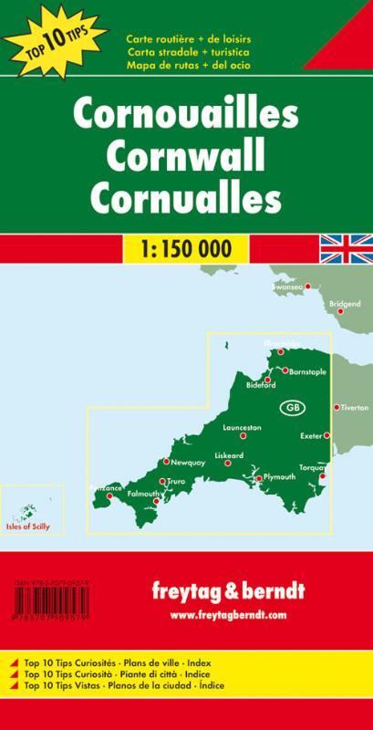 Cornwall 1 : 150 000. Autokarte