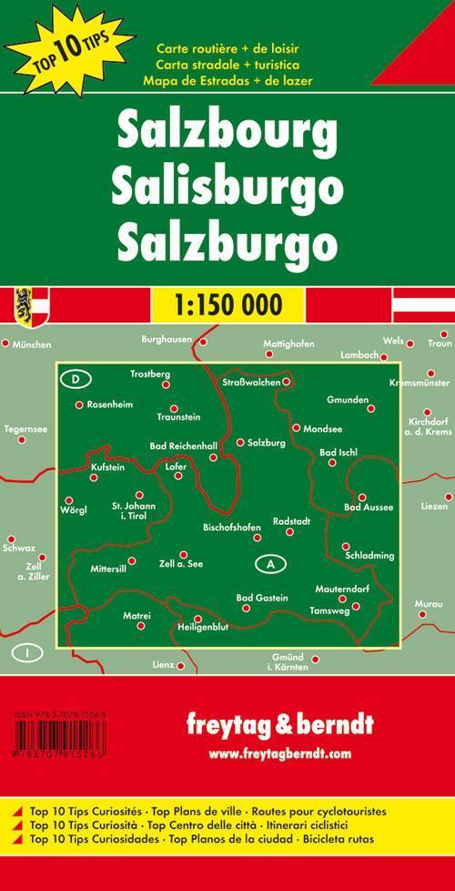 Salzburg, Autokarte 1:150.000, Top 10 Tips