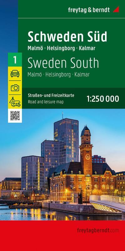Sweden South Road and Leisure Map