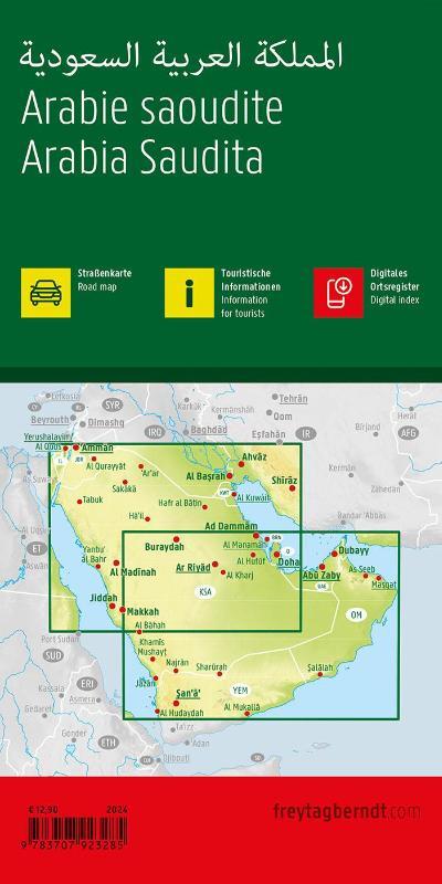 Saudi-Arabien, Straßenkarte 1:2.000.000, freytag & berndt