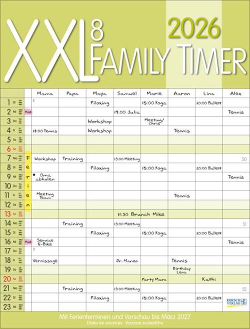 XXL Family Timer 8 2026