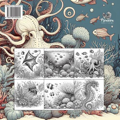 Ocean Worlds Coloring Book for Adults