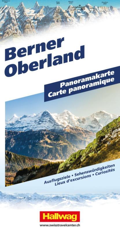 Hallwag Panoramakarte Berner Oberland