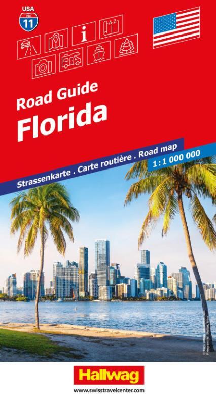 Hallwag Strassenkarte USA, Florida 1:1 Mio.