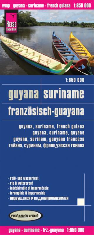 Reise Know-How Landkarte Guyana, Suriname, Französisch-Guayana (1:850.000)