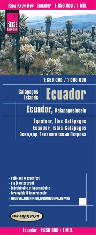 Reise Know-How Landkarte Ecuador, Galápagos (1:650.000 / 1.000.000)