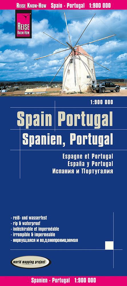Reise Know-How Landkarte Spanien, Portugal 1:900.000